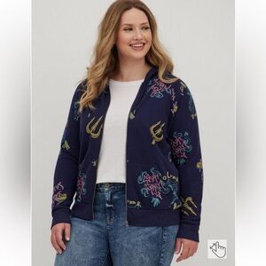 Torrid 00x 10 Disney Zip-Up Hoodie - Fleece Villains Ursula Little Mermaid